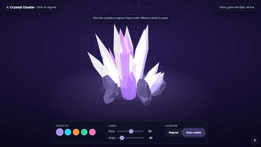 Preview of the Crystal Cluster template