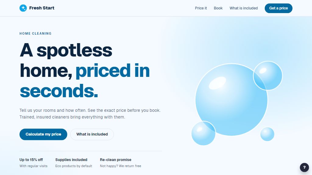 Preview of the Fresh Start Cleaning template
