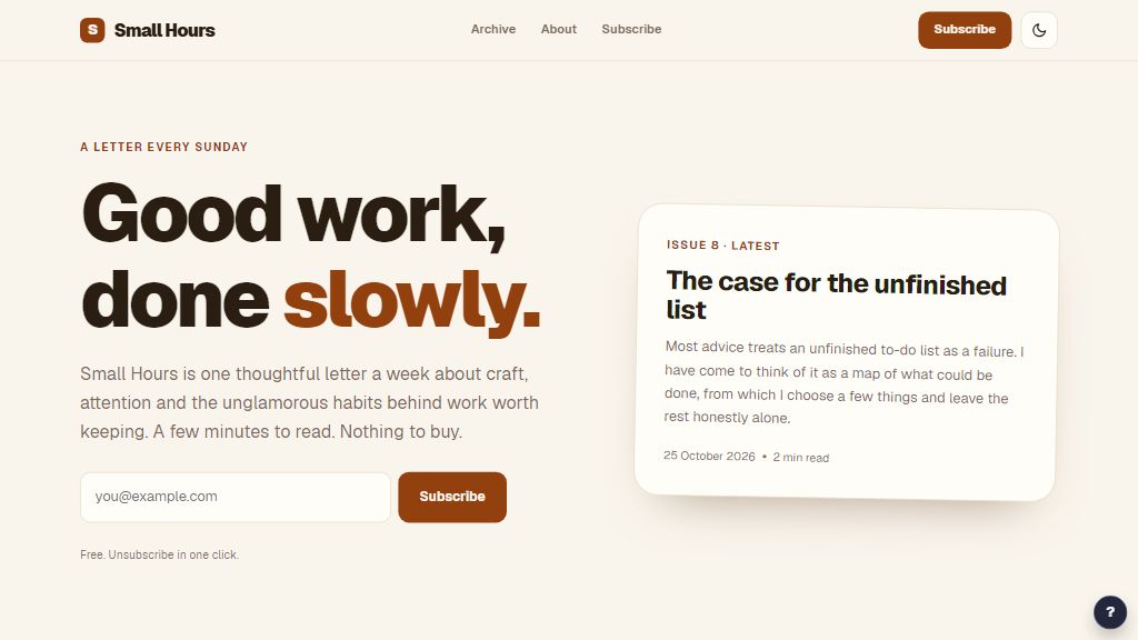 Preview of the Letter Press template