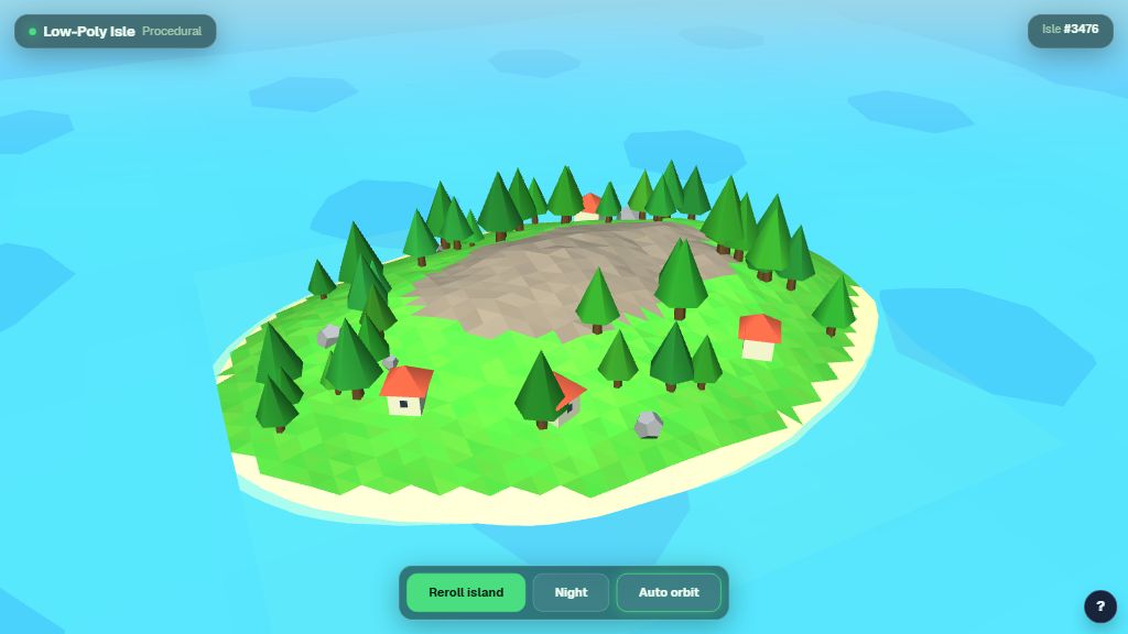 Preview of the Low-Poly Isle template