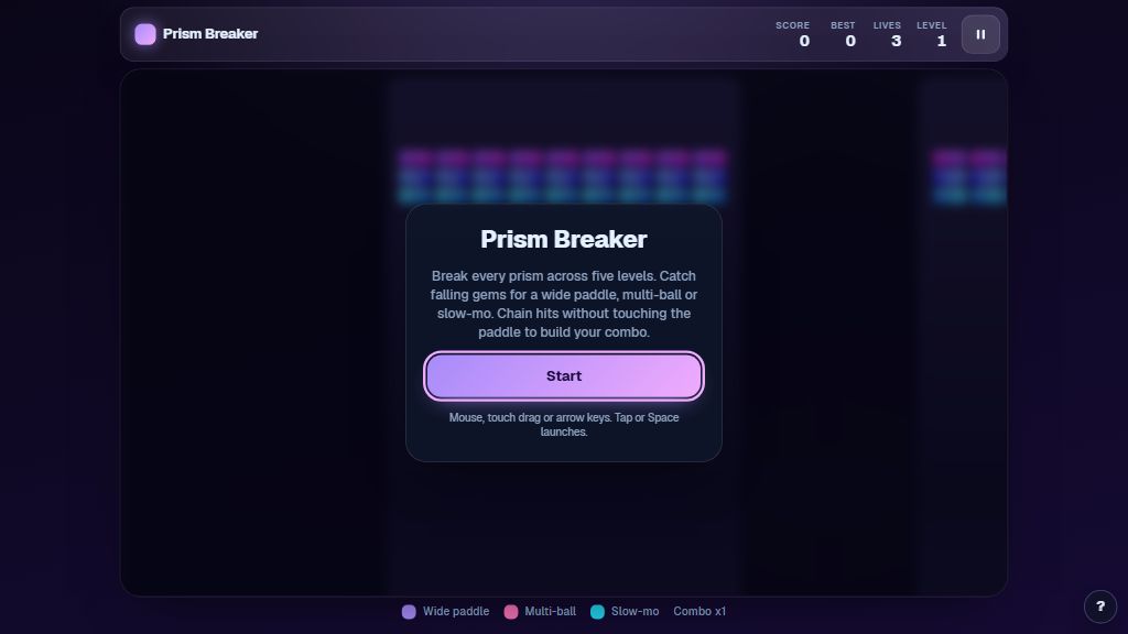 Preview of the Prism Breaker template