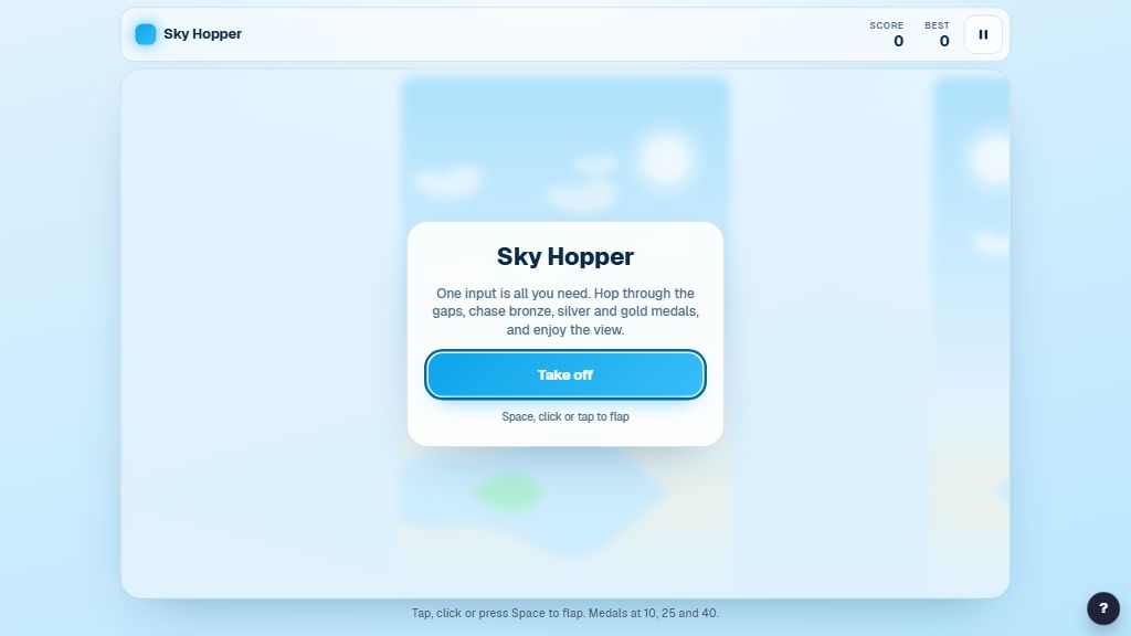 Preview of the Sky Hopper template